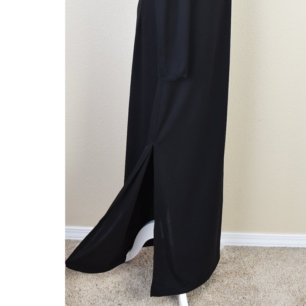 Frank Lyman Long Sleeve Formal Black Dress Gown - 10 - Picture 10 of 11